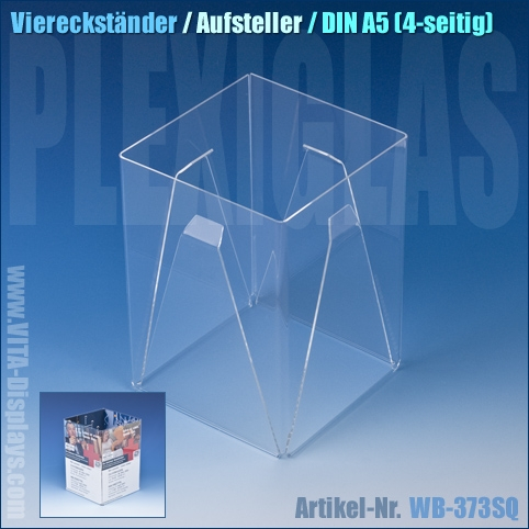 Viereckständer / PLEXIGLAS®-Aufsteller A5